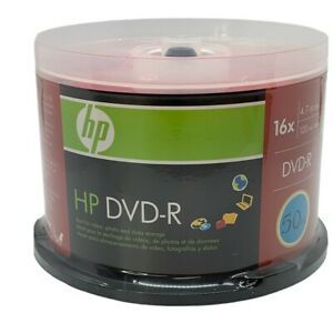 HP DVD-R Spindle 50 Pack 16X / 4.7GB / 120 Min Brand New SEALED