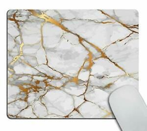 Mouse Pad White Marble Gold Grain Watermark Background Design Mousepad Gm-136