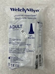 Welch Allyn 52434-U Universal KleenSpec Single-Use Specula 850ct Adult 4.25mm