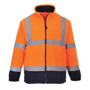 Portwest 2 Tone Hi Vis Fleece Jacket Orange / Navy XS