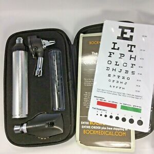 R.A. Bock Otoscope Ophthalmoscope Kit  Medical School Kit Ear Canal Zipper Case