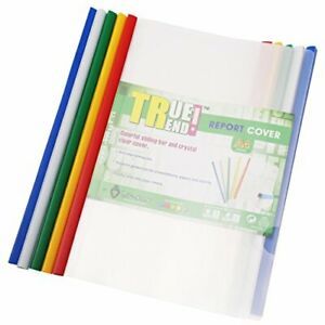 TRUETREND Clear Plastic Report Cover   Standard Sliding Bar Crystal Clear Design
