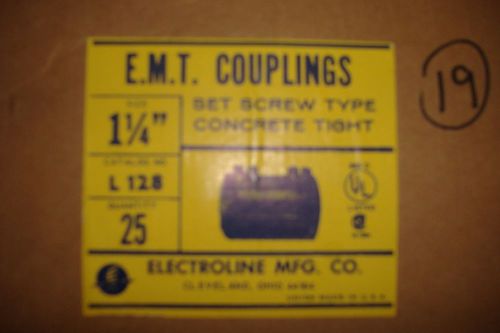42 electroline 1 1/4&#034; emt couplings set screw type concrete tight for sale