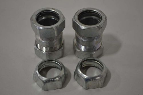 Lot 2 new appleton ntcc-75 steel 3/4in npt compression coupling conduit d343873 for sale