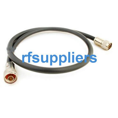 5x Pigtail N male plug to N male cable KSR400 10feet 300cm 3M New