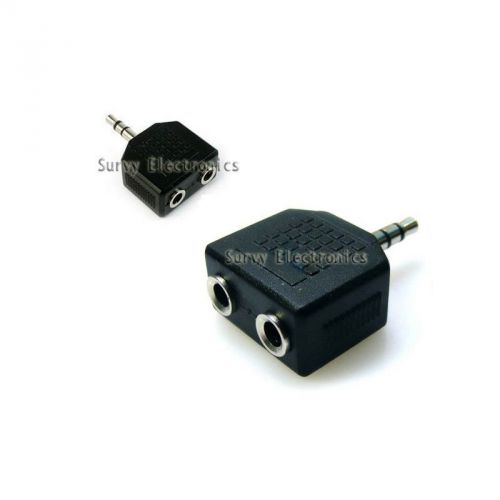2pcs 3.5mm jack splitter dual plug sockets heaphone adaptor auio stereo new for sale