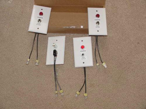 4 - Iota Emergency Lighting Push To Test Charge Light Faceplate 2 Plugs White