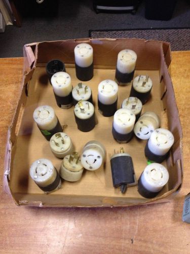 Large lot of  hubbell connectors plugs male and female one money! for sale