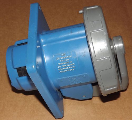 Hubbell hbl560r9w watertight iec pin &amp; sleeve receptacle 4p5w 60a 3ph 120/208v for sale