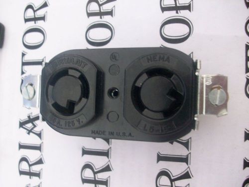 Bryant 15a 125v hubbell 4700 style duplex receptacle  l5-15r, new for sale