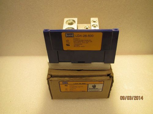 ILSCO LDA-26-500 POWER DISTRIBUTION BLOCK, 1 POLE ADDER, 760 AMPS 600 VOLTS