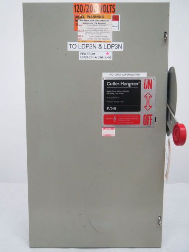 Cutler hammer dh324ngk fusible 200a 120-250v-ac/dc 3p disconnect switch b294772 for sale