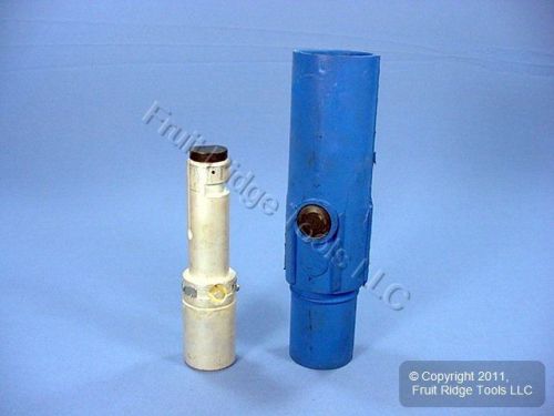 Leviton blue 23 series male latching cam-type connector plug 690a 600v 23l23-b for sale