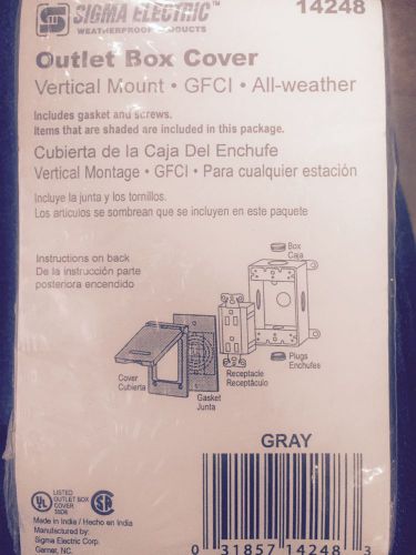 2 GFCI Sigma Electric Outlet Gray Box Cover - FREE SHIPPING