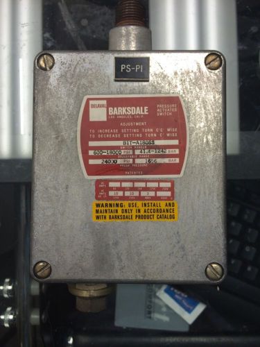 Barksdale b1t-a180ss pressure actuated switch *used* for sale