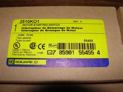 Square d class 2510ko1 2 pole 30 amp 600 volt motor rated switch nib for sale