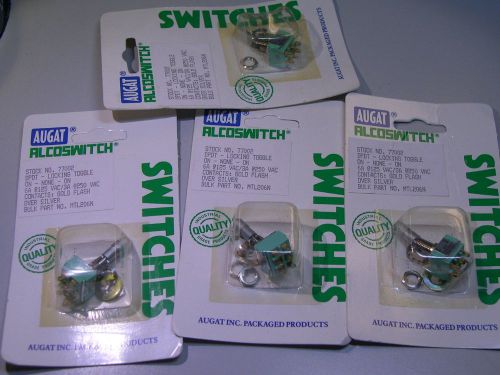 Te connectivity / alco switch mtl206n toggle switch dpdt new nib qty: 4 switches for sale