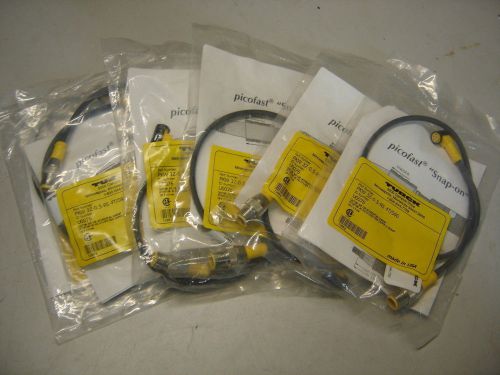 TURCK PKW 3Z-0.5-RS 4T/S90 CABLE CORDSET STRAIGHT / ANGLE U0076 LOT OF 5 NIB