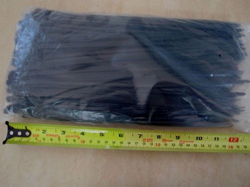 Zip tie wraps 250 pcs 3/16&#034; x 12&#034; long black # 5x300 for sale
