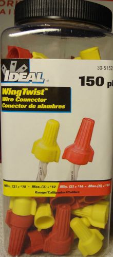 IDEAL WINGTWISTED WIRE CONNECTOR 150 ASSORTMENT RED &amp; YELLOW 30-5152JR NEW SEAL