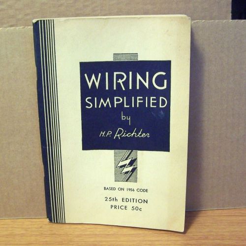 Vintage booklet manual wiring simplified c 1954 25th edition 1956 code! for sale