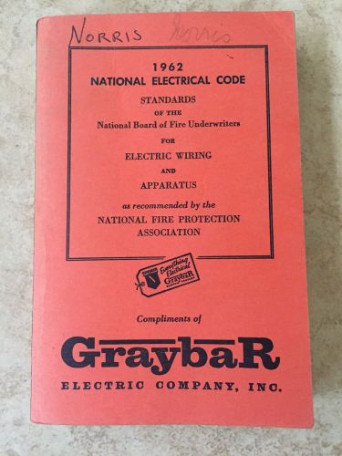 1962 National Electrical Code Book
