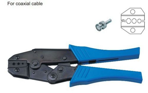 Coax coaxial cable ratchet plier crimper 0.315&#034;/0.252&#034;/0.068&#034;hex &amp; 0.042&#034; sq for sale