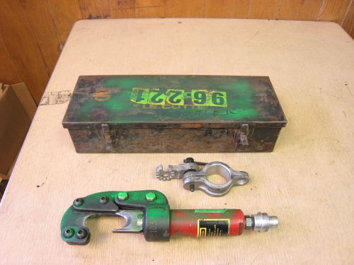 Burndy ycc-13 remote hydraulic cable cutter / wire cutter head w/ case used for sale