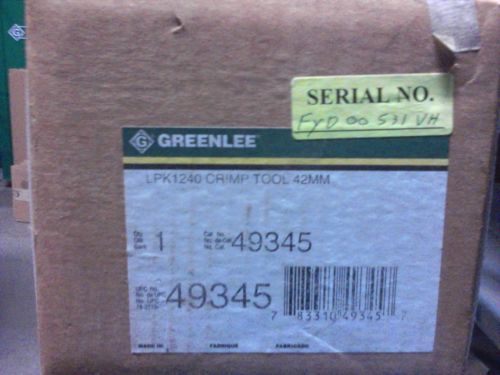 Greenlee hydraulic crimper 12 ton for sale