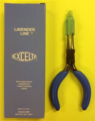 Excelta 14AI Long Plier with Curved Tip and Cushion Handles, Lavender Line