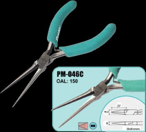Eclipse pm-046c esd safe soft-grip long needle-nosed pliers for sale
