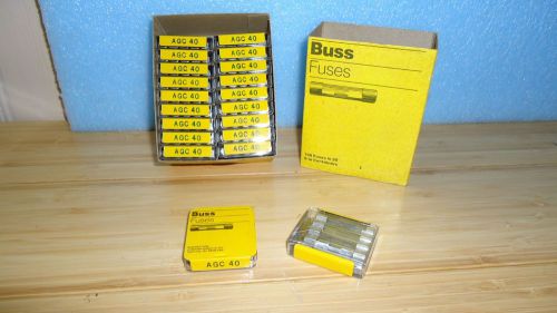 BUSS FUSES AGC40 -100 FUSES IN 20-5 IN CONTAINERS BUSSMAN FREE SHIPPING