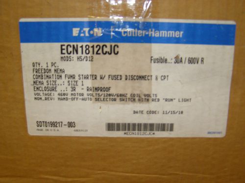 NEW Eaton Cutler Hammer ECN1812CJC Starter 30A 600V Fused Fusible 3R Rainproof