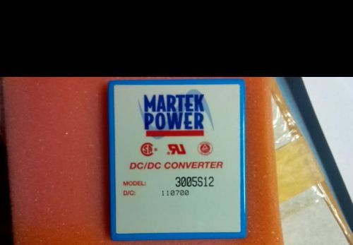 NEW MARTEK POWER 3005S12 30W 12 VDC IN , 5VDC OUT DC/DC CONVERTER