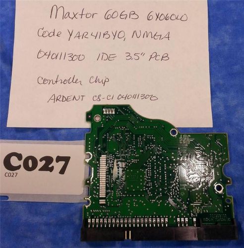 #C027 - Maxtor 60GB 6Y060L0, Code YAR41BY0, NMGA, 040111300, IDE hard drive PCB