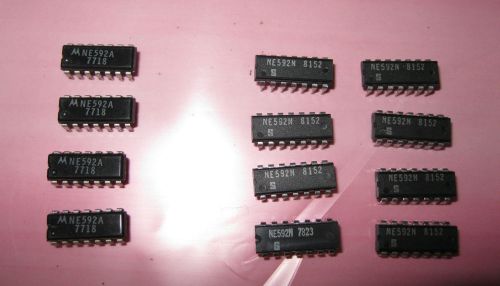 Lot of 12 NE592 Video Amplifier Signetics Motorola 14p PDIP Package