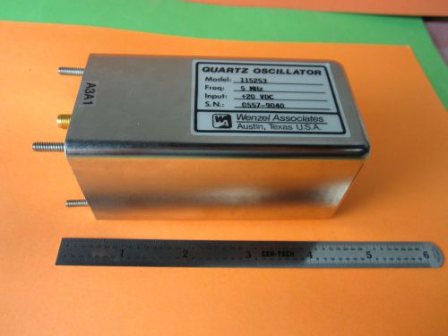 Wenzel 5 mhz low phase noise quartz oscillator frequency standard bin#d3 for sale
