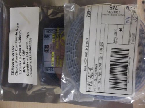 Panasonic ELL-3GM1R0N Choke,Power Coil Ferrite Core 30% 1uH 1.8A cut tape 408pc
