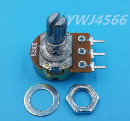 100pcs b250k 250k ohm linear taper mini potentiometer pot 15mm 3pin for sale