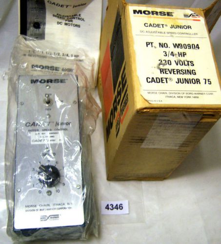 (4346) Morse Borg Warner Speed Control W90904 3/4HP 230V