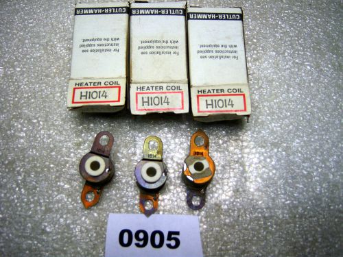 (0906) lot of 3 cutler hammer overload heaters h1014 for sale