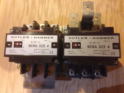 Cutler hammer c10fn3 nema size 4 delta start wye run brand new contactors for sale