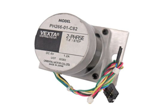 Vexta ph266-01-c82 2-phase 1.8/step stepping motor 6vdc 1.2a single shaft parts for sale