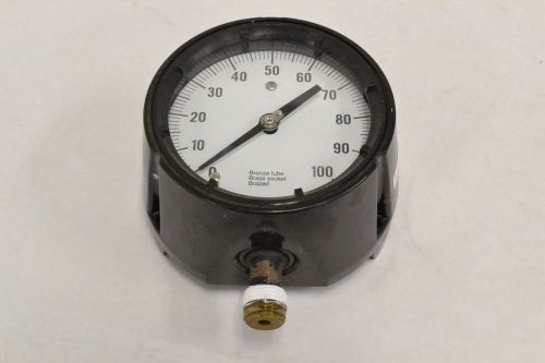 Ashcroft pressure 0-100psi 5 in dial 1/2 in npt bronze tube gauge b300355 for sale