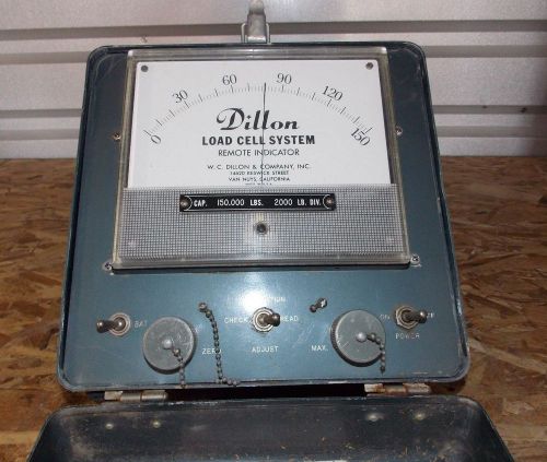 Vintage Dillon LC-61 Load Cell System Remote Indicator 150,000lb CAP