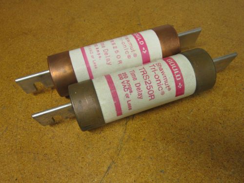 Gould Shawmut Tri-onic TRSR250 Time Delay Fuses 250A 600VAC RK5 (Lot of 2)