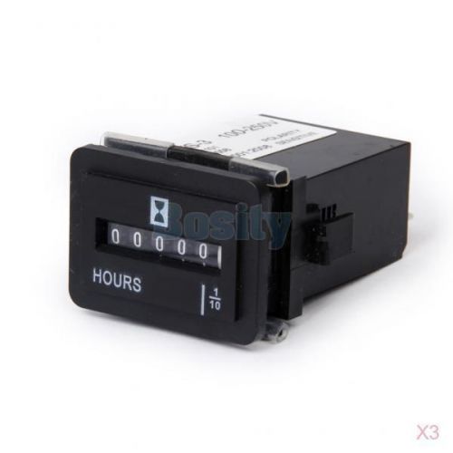 3x sys-3 0.3w ac100-250v 6 digital display electromechanical car boat hour meter for sale