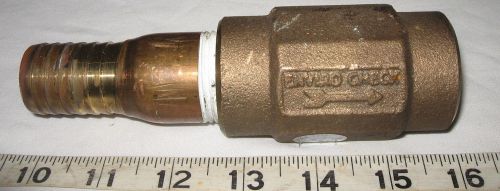 Flomatic 1&#034; NPT  Brass  Check  Valve with Hose Barb