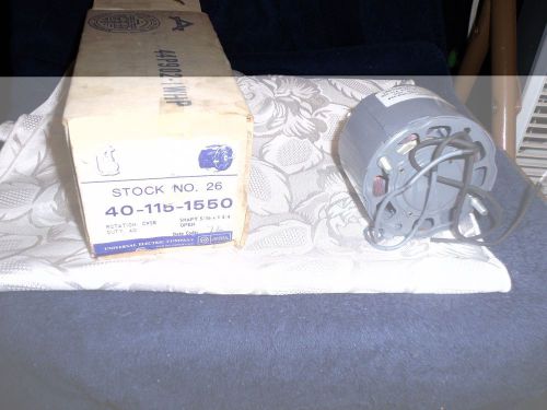 Universal electric co. ja2n615k motor 115v  60hz .9a 1550rpm 5mhp  stock no. 26 for sale