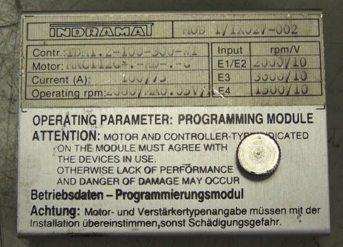 Used indramat programming module mod 1/1x027-002  mod11x027002 for sale